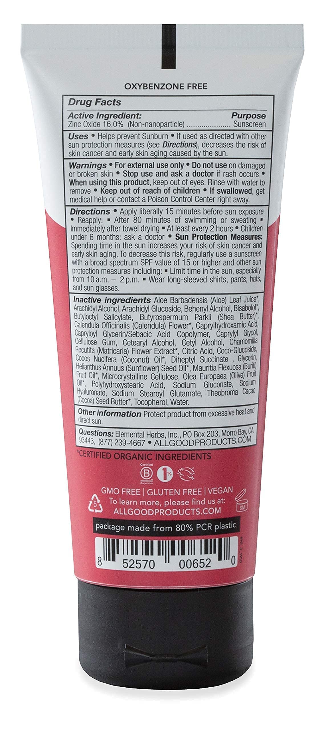 All Good Sunscreen Lotion packaging shows easy to use pump and lock