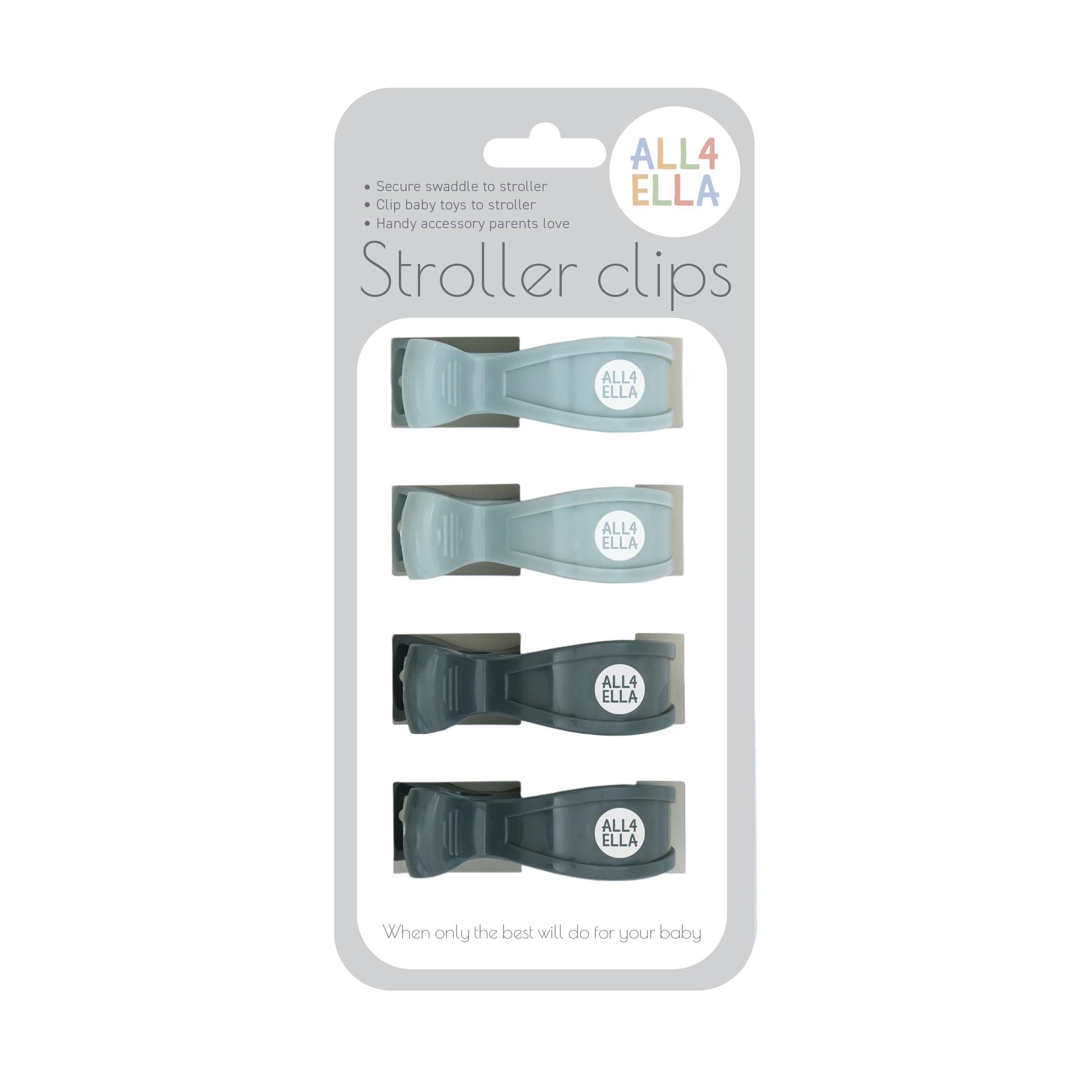 All4Ella stroller-clips travel-friendly pack secures blankets anytime, anywhere.
