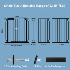 ALLAIBB baby gate extensions setup illustrates widenability for variable spaces.