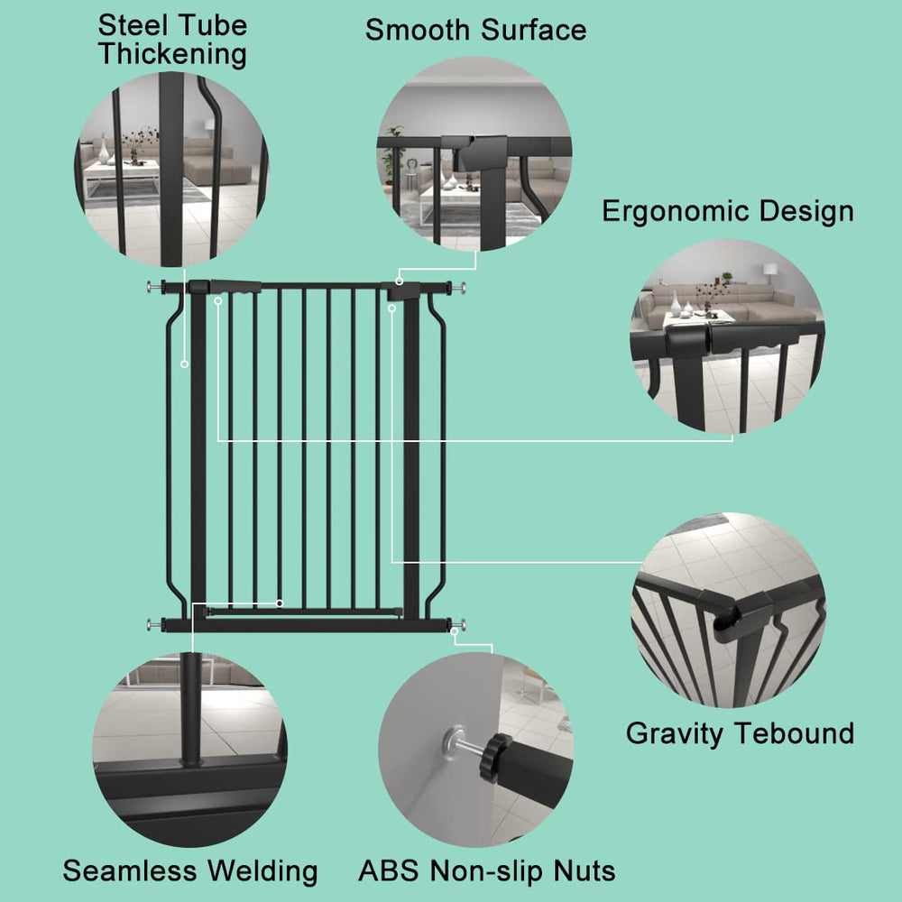 ALLAIBB double-lock safety release for secure baby and pet access.