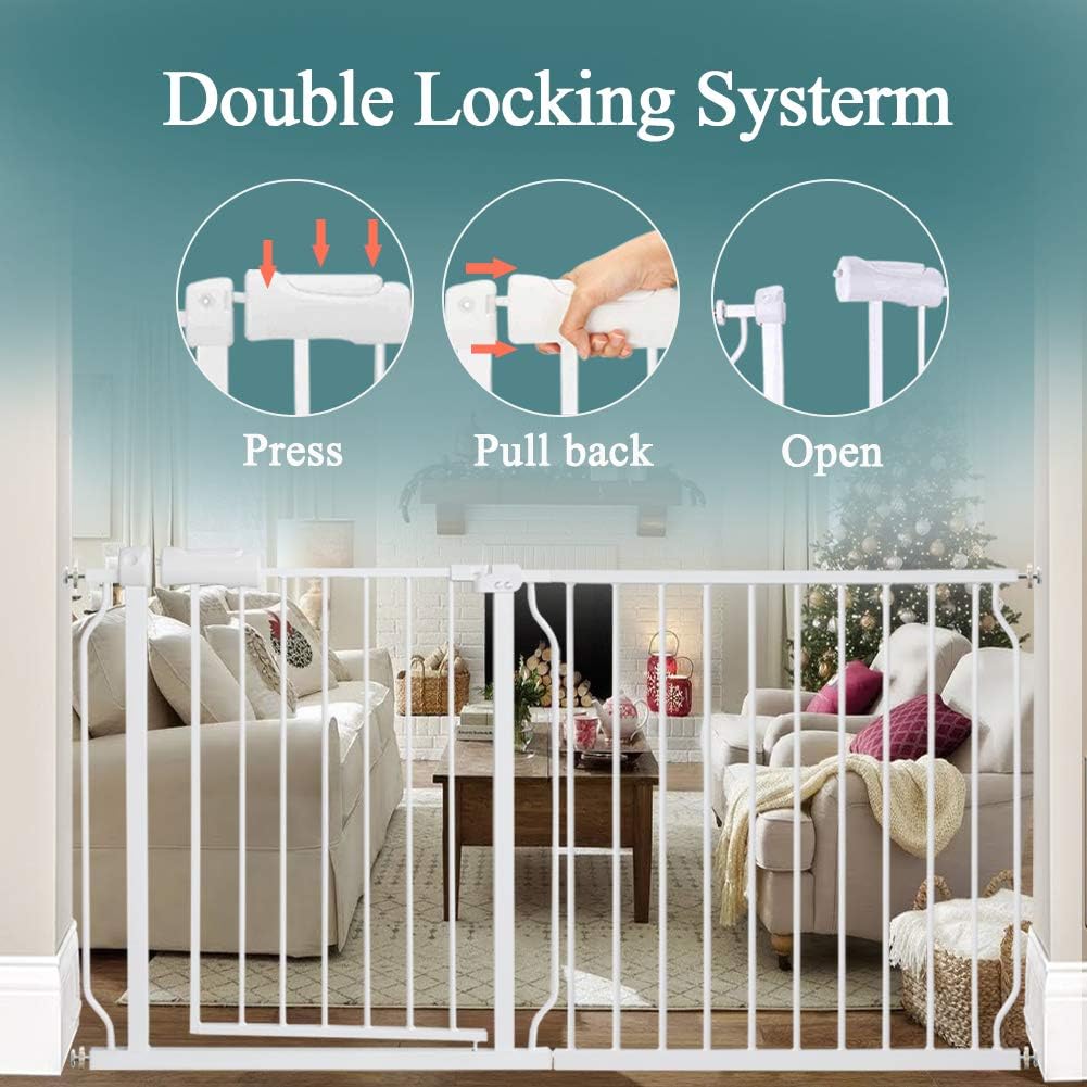 ALLAIBB double-lock safety-release keeps toddlers out while adults pass easily