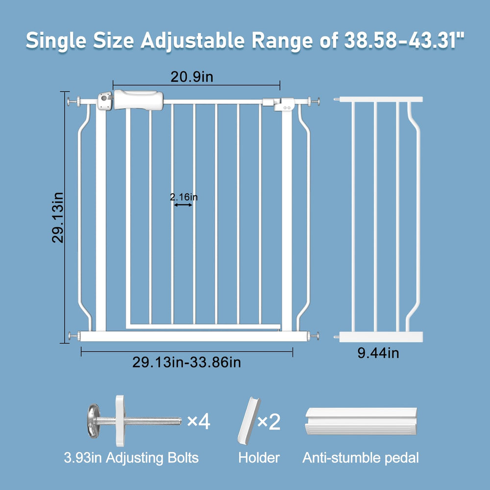 ALLAIBB double-lock safety release keeps toddlers out while adults pass with one hand