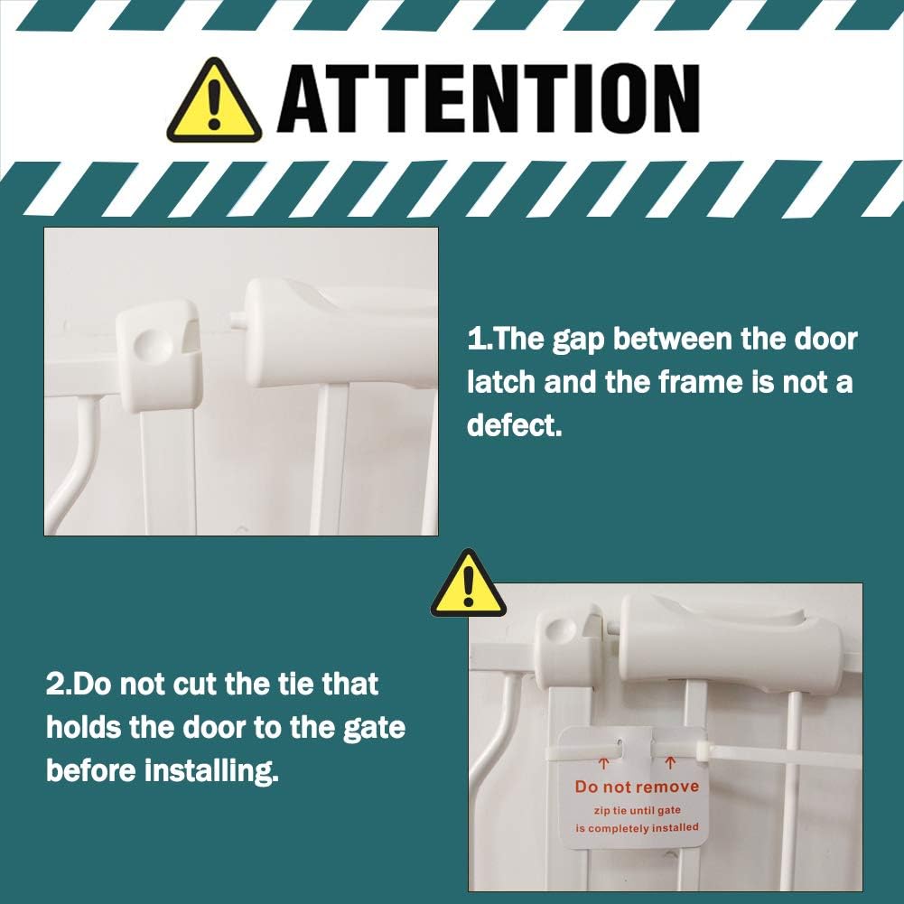 ALLAIBB gate with wall-protector preventing wall damage during installation