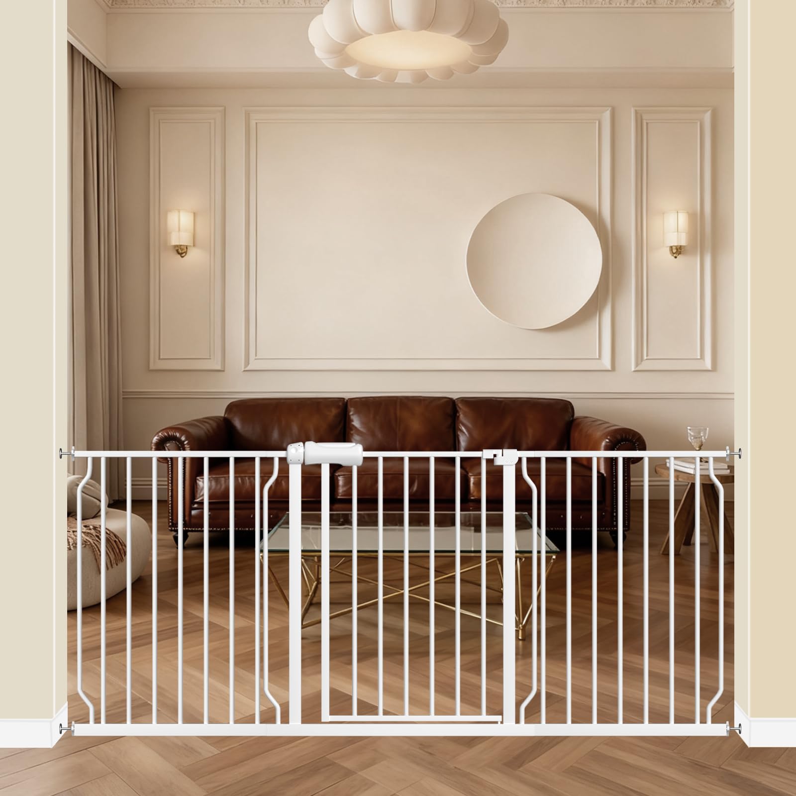 ALLAIBB extra wide gate in doorway with walk-through design for easy passage
