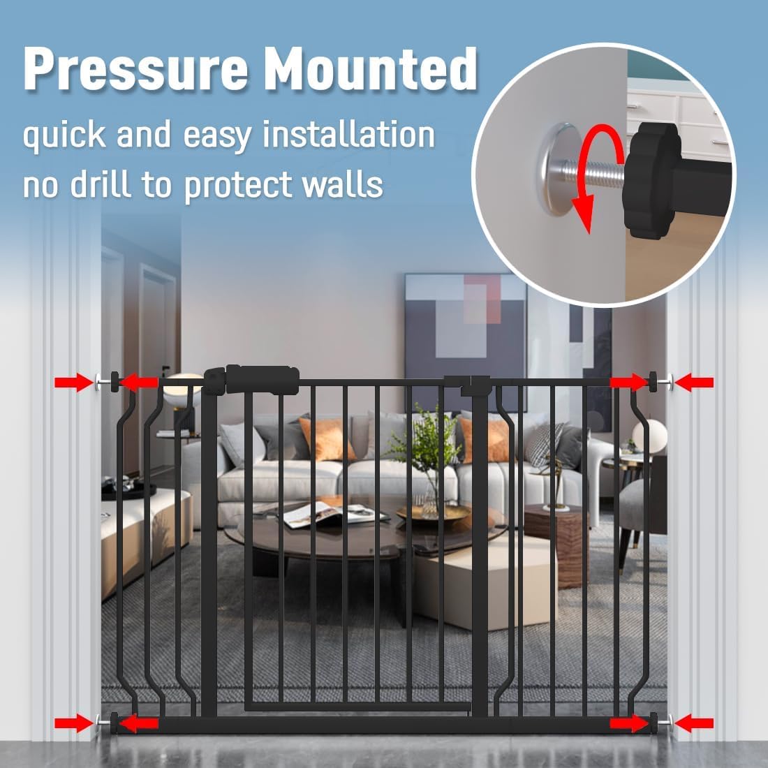 ALLAIBB double-lock safety release detail emphasizes toddler-friendly security.