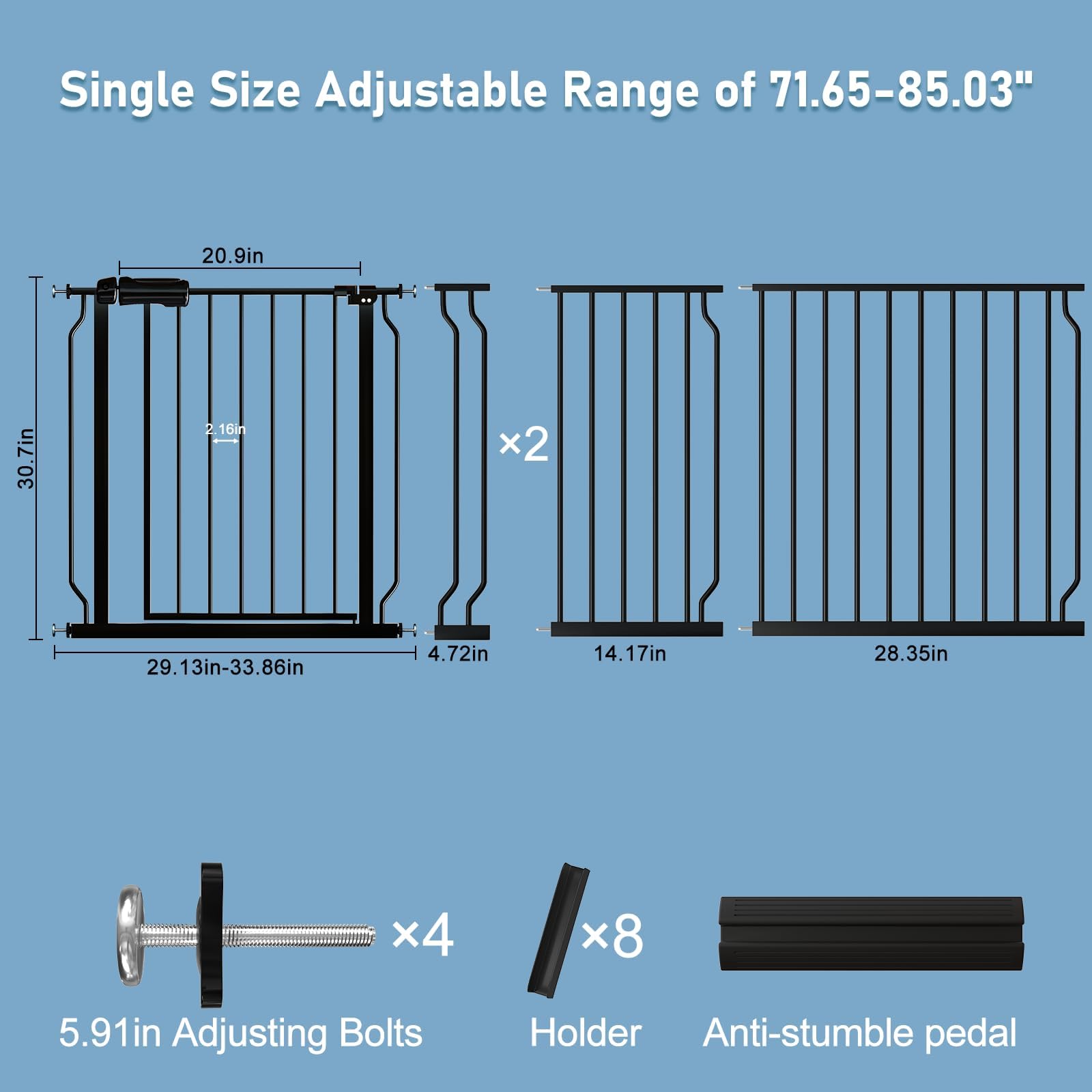ALLAIBB adjustable-width extension image shows flexible doorway fit.