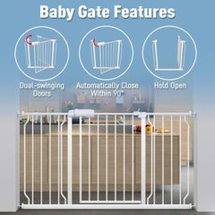 ALLAIBB hold-open feature keeps the gate open for strollers and pets