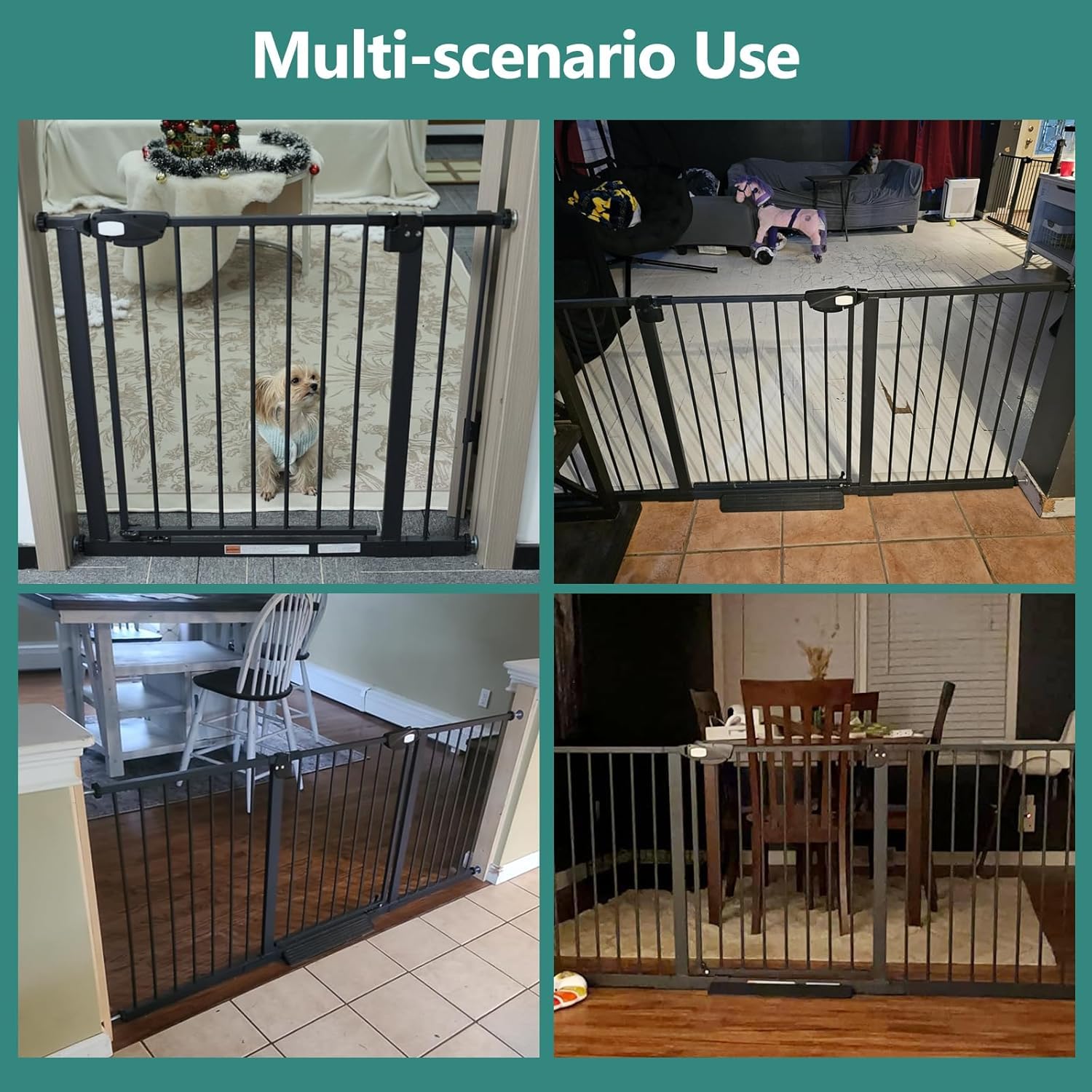 ALLAIBB sturdy steel frame offers reliable protection for curious toddlers and pets.
