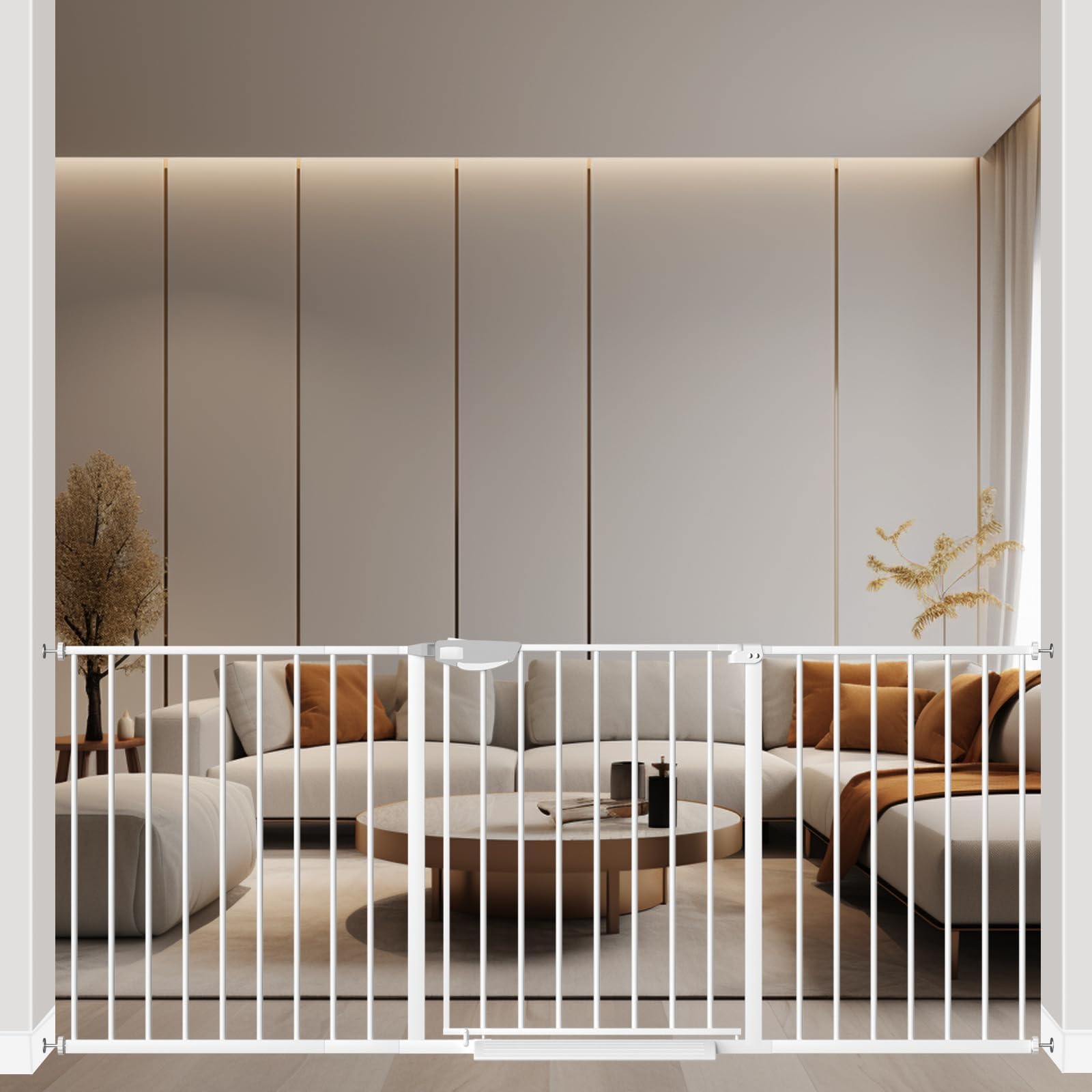 ALLAIBB triple-lock-gate-wide-view supports secure entry for stairs and doorways.