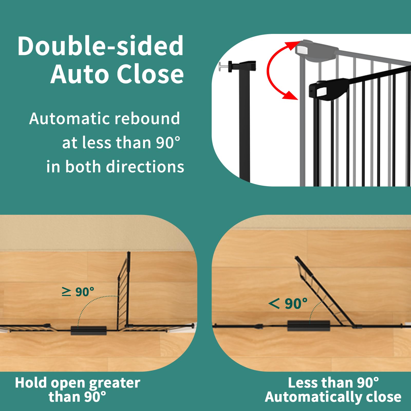 ALLAIBB walk-through-gate enables easy passage while keeping kids and pets contained.