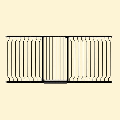 ALLAIBB Black walk-through gate in kitchen doorway for safe passage.