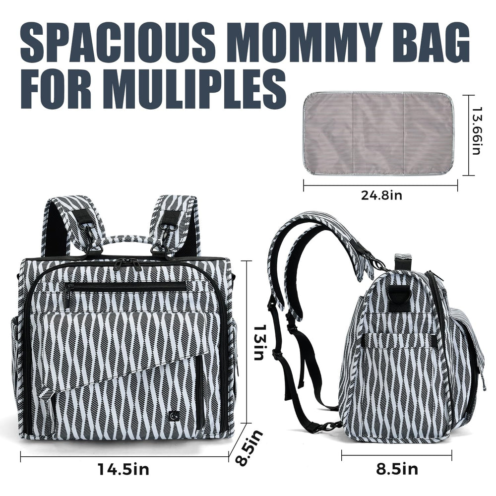 ALLCAMP Diaper Backpack convertible tote design for versatile carry