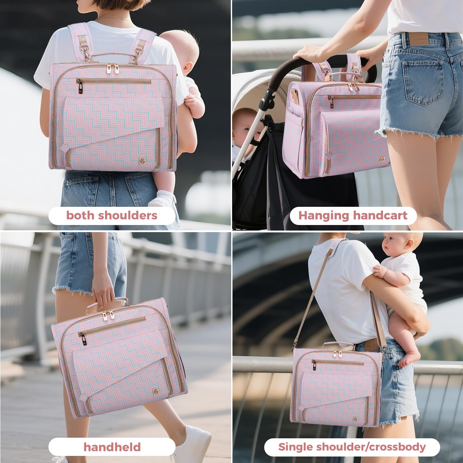 ALLCAMP Diaper Backpack interior organization highlights easy access to essentials