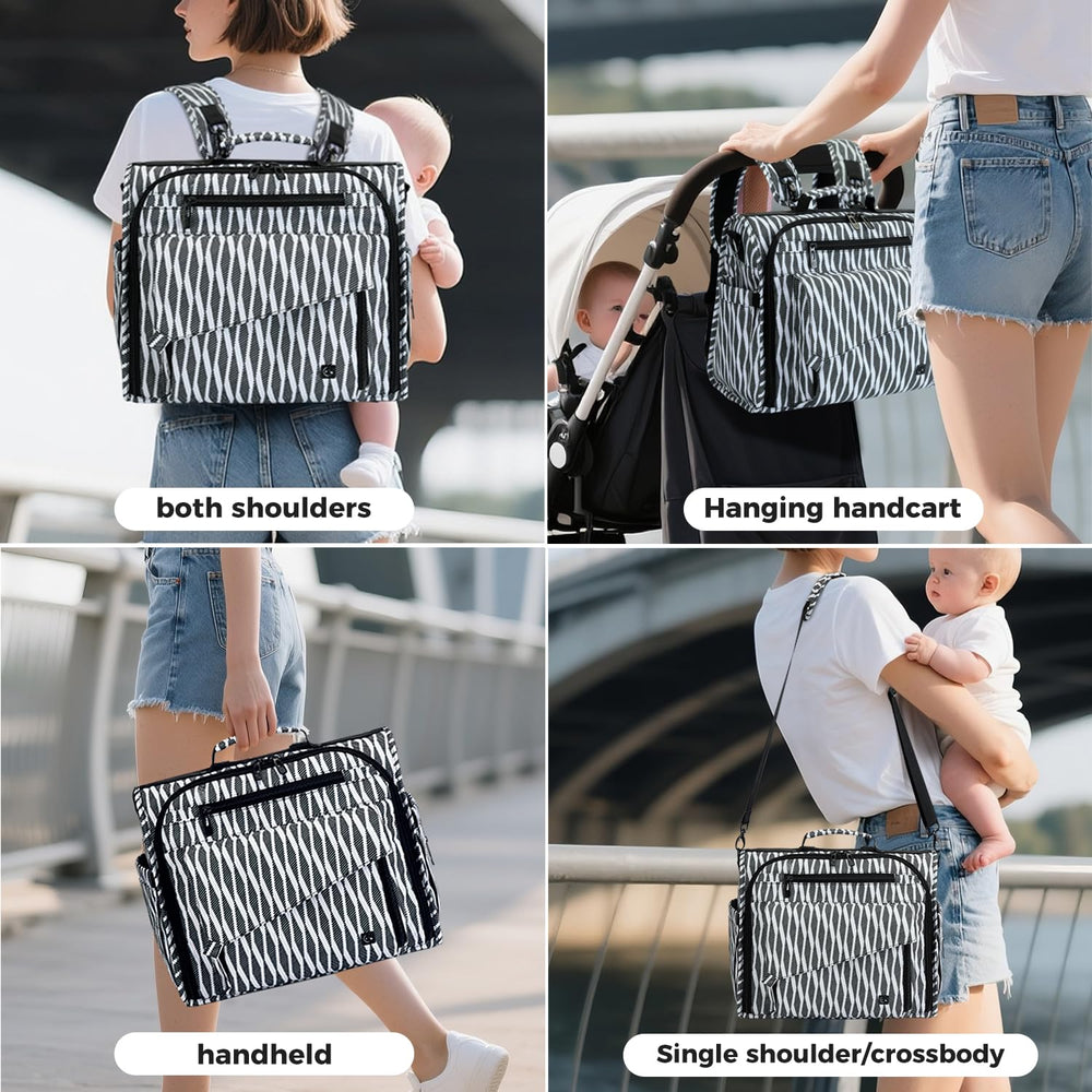 ALLCAMP Diaper Backpack metal hardware offers durable, long-lasting quality