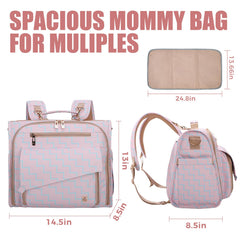ALLCAMP Diaper Backpack side view emphasizes sturdy construction and waterproof fabric