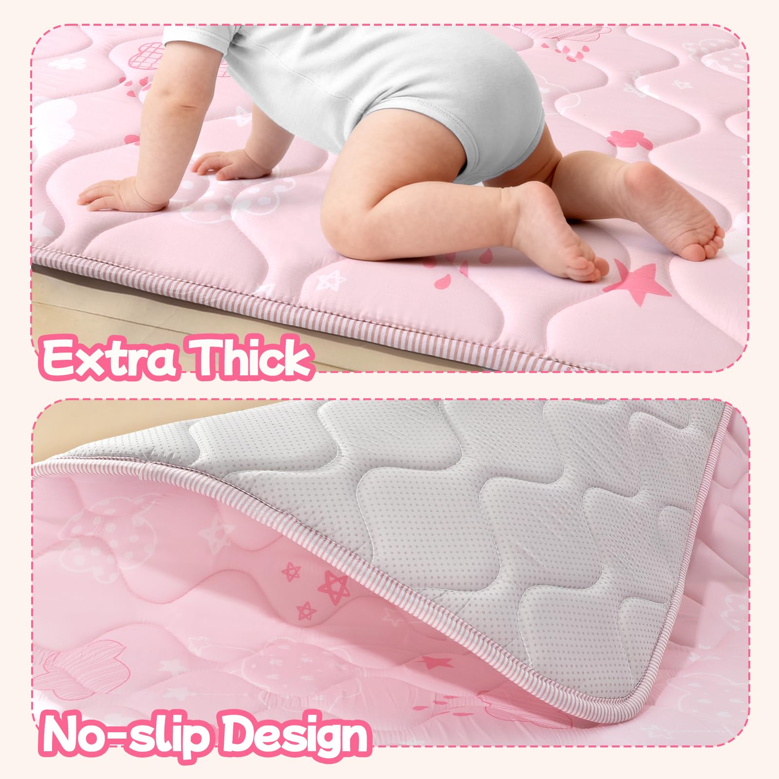 Alldomess foldable mat design stores easily when not in use.