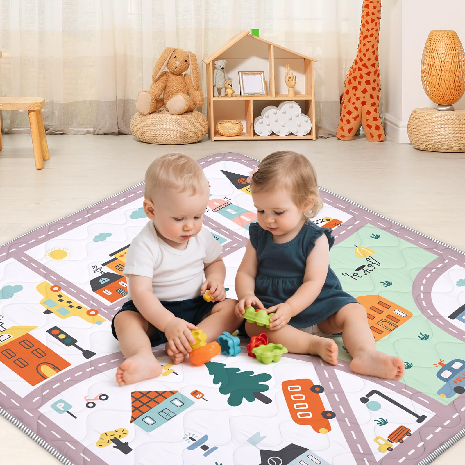 Alldomess foam-cushioning provides soft support for tummy time and supervised play