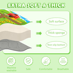 alldomess play mat with non-slip bottom keeps floor safe during active play