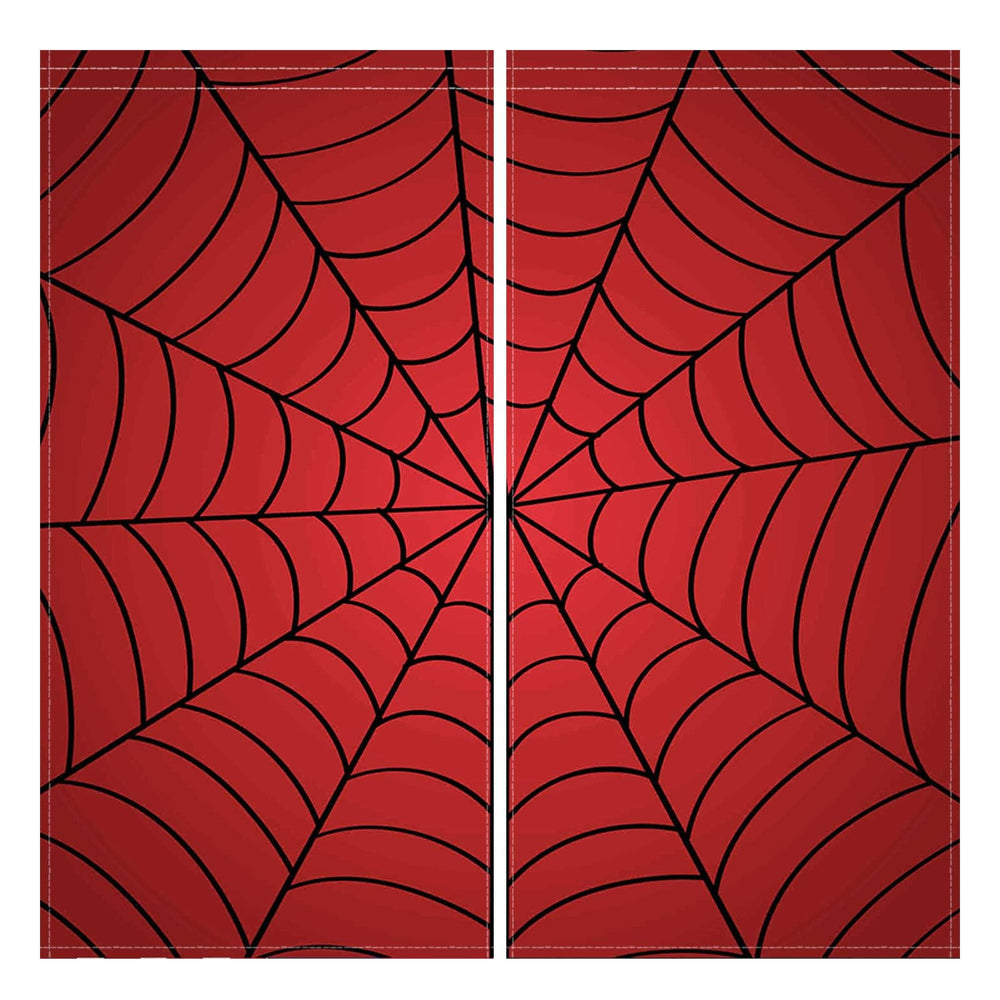 Allenjoy Spider Web curtains in a boy room window view highlight playful décor.