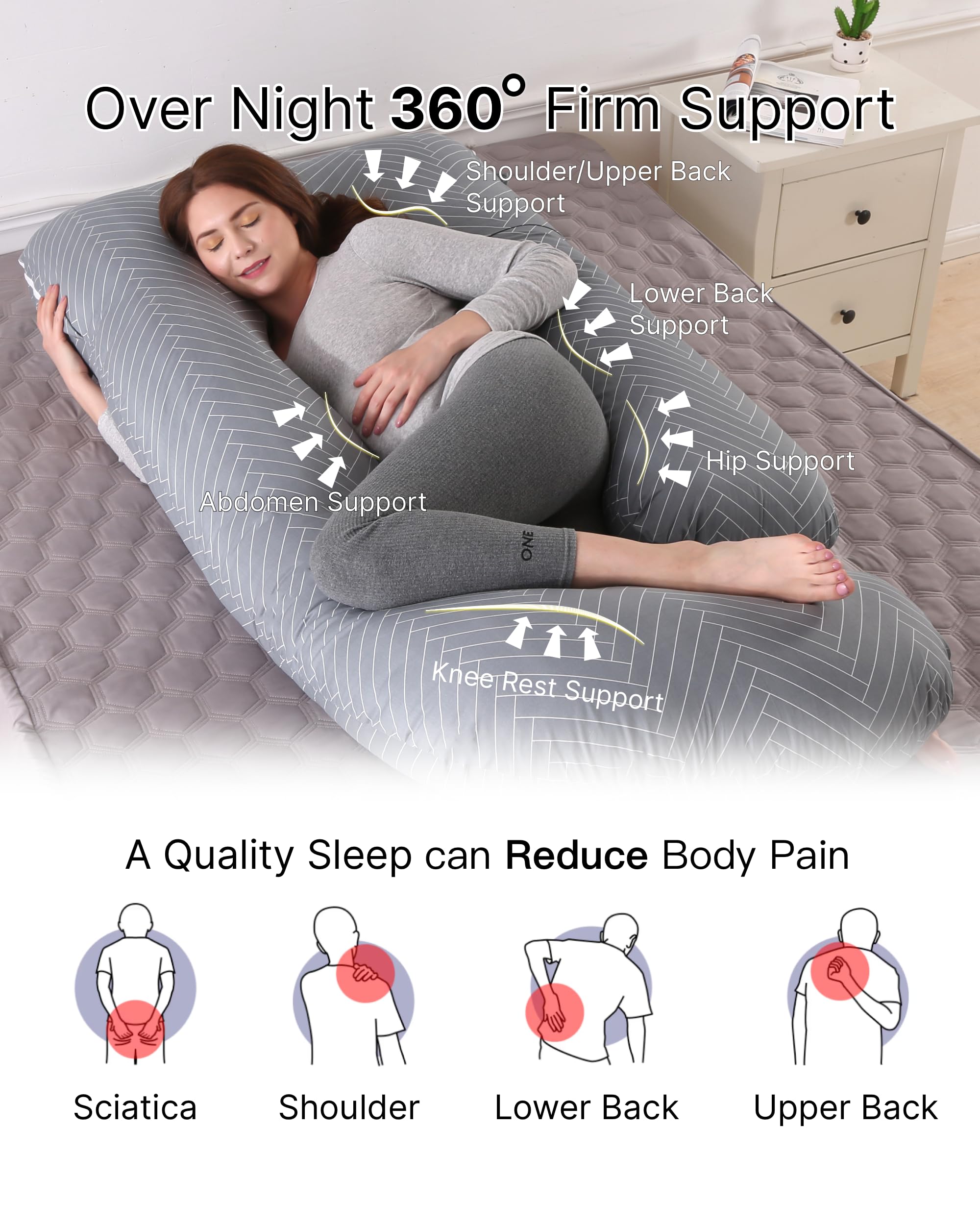 ALLOPERA pillow removable cover allows easy washing and lasting softness