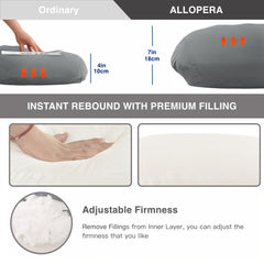 ALLOPERA full body cushion helps support back hips and legs during sleep