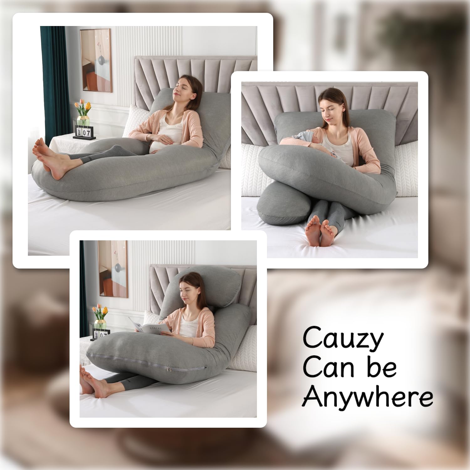 ALLOPERA lightweight pillow easy to reposition on bed or couch.