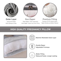 ALLOPERA pillow shows U and C shape for ergonomic support