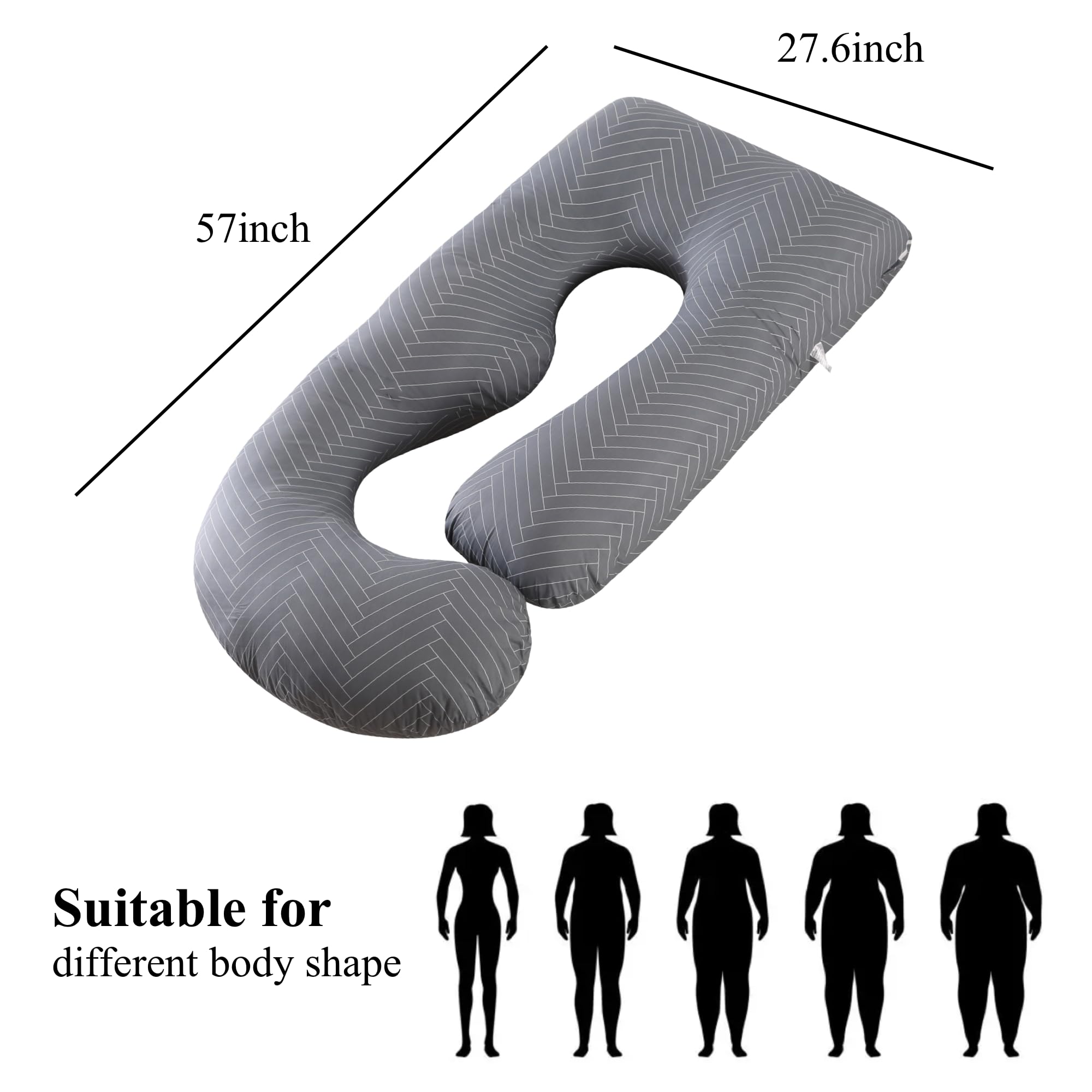 ALLOPERA pregnancy pillow ready for lounging and sleep in many positions