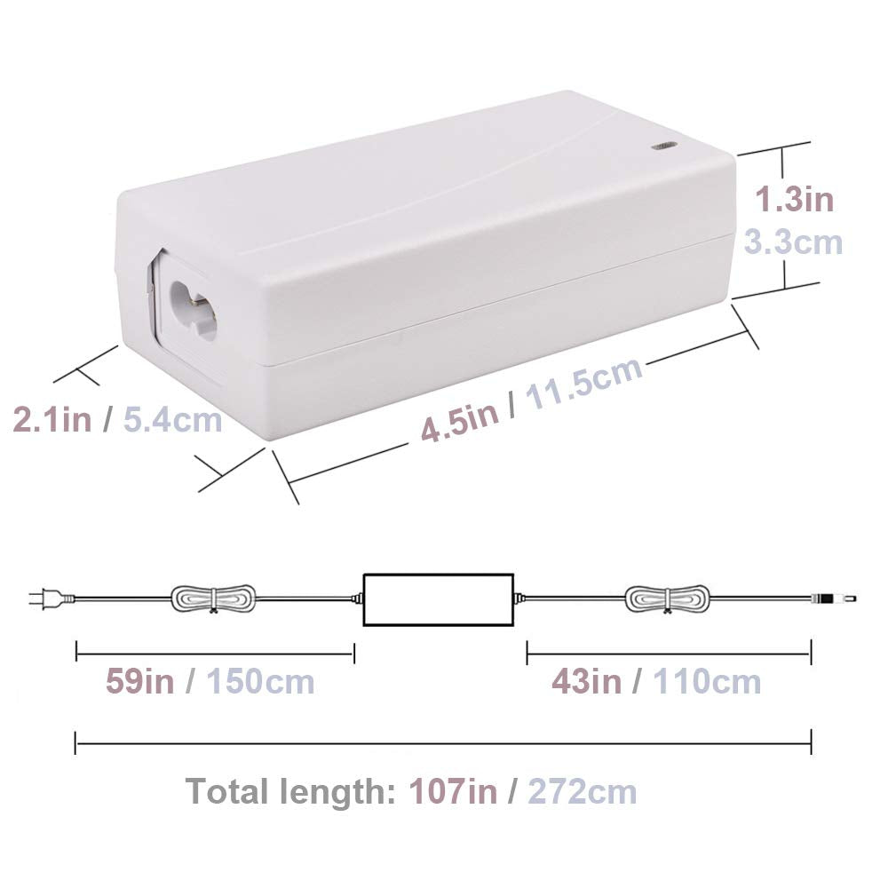 AlloverPower adapter demonstrates DC 12V 3A output for compatible baby swings.