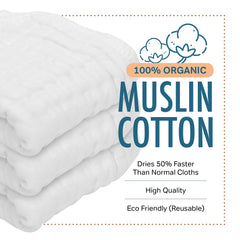 AllSett Health muslin burp cloths dry quickly, ready for the next use