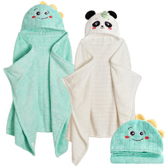 Allureza hooded toddler towel animal hood closeup showcases playful design and cozy comfort.