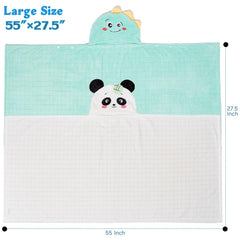 Allureza toddler towel multipurpose cape blanket demonstrates versatile use after bath or travel.