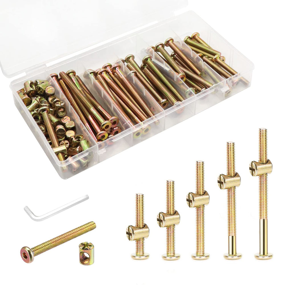 ALLWIN crib screws replacement kit packaging shows durable zinc-plated hardware for crib repairs