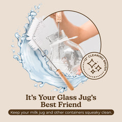 Almond Cow bottle cleaner with long handle reaches hard-to-clean bottoms