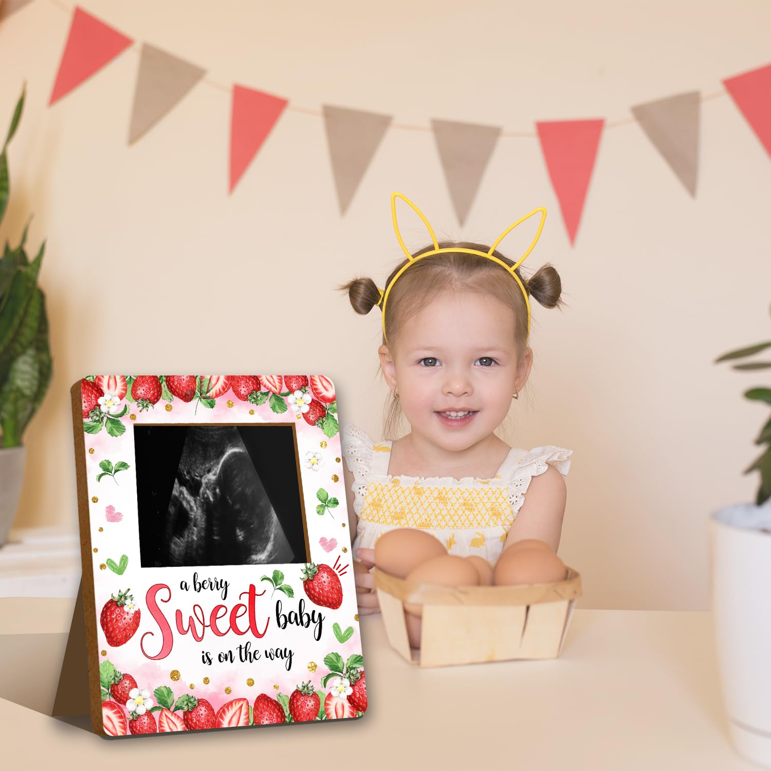 ALodr strawberry gender reveal decor complements celebrations