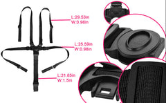 Alovexiong 5 Point Harness length adjustment highlights versatile fit for different strollers.