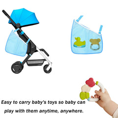 Alovexiong blue mesh bag convenient access to baby essentials.