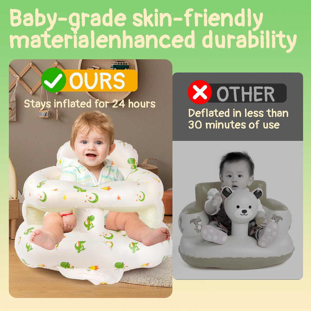 Aloxina baby seat outdoors, beach-friendly, stable on sand and grass.