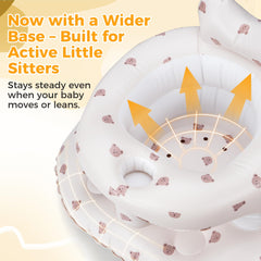 Aloxina extra-wide base anti-tip supports stable seating during feeding and play.