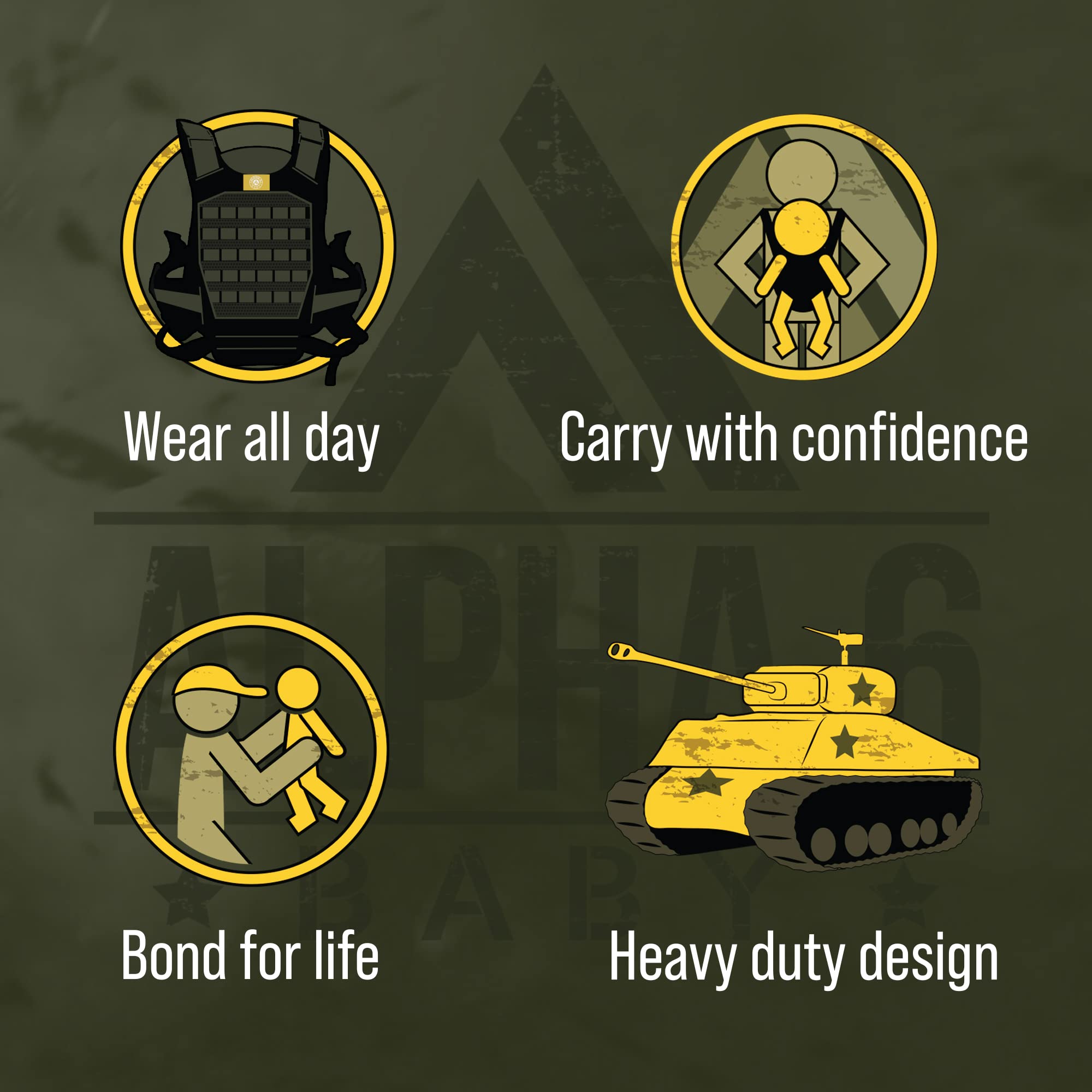 Alpha Six Baby Carrier hip belt distributes weight for easier wearing.