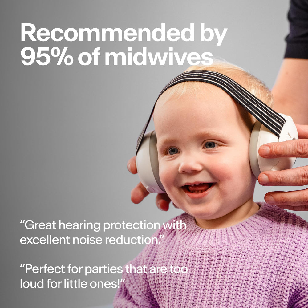 Alpine Muffy Baby adjustable headband featured for a secure, anti-slip fit.