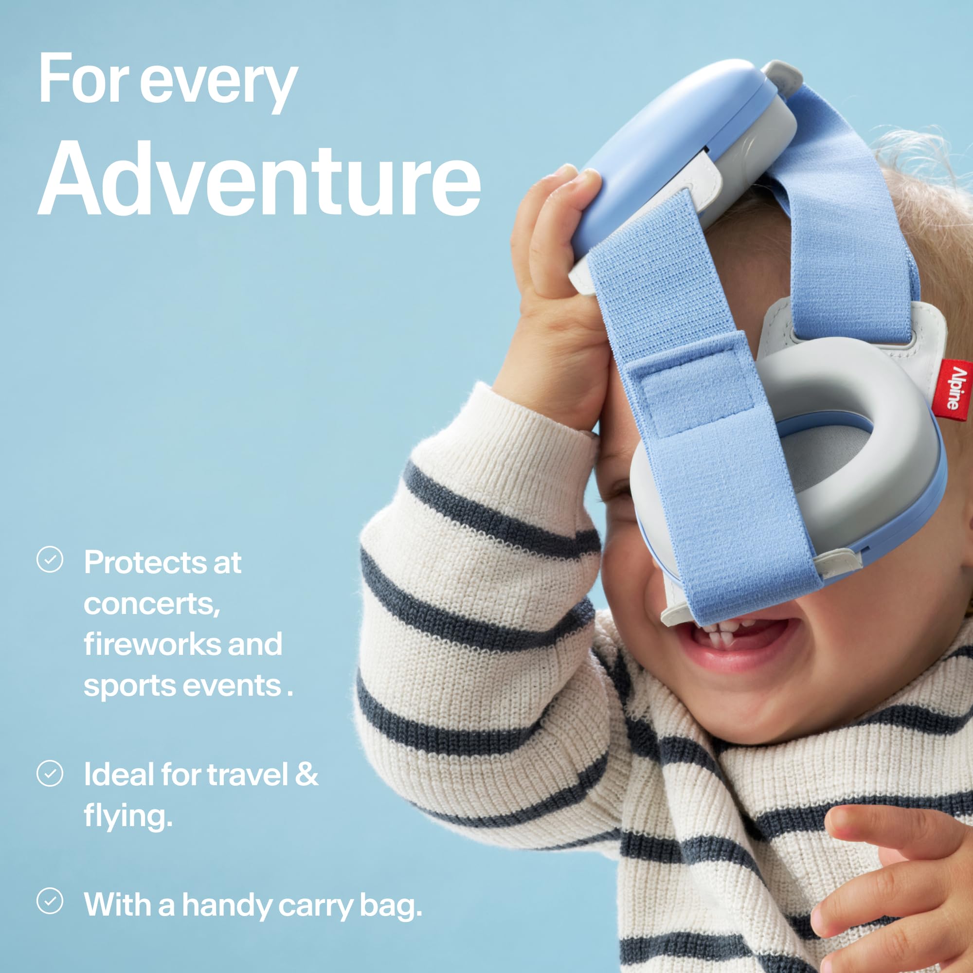 Alpine Muffy Baby Comfort CE ANSI certified reassurance for parents
