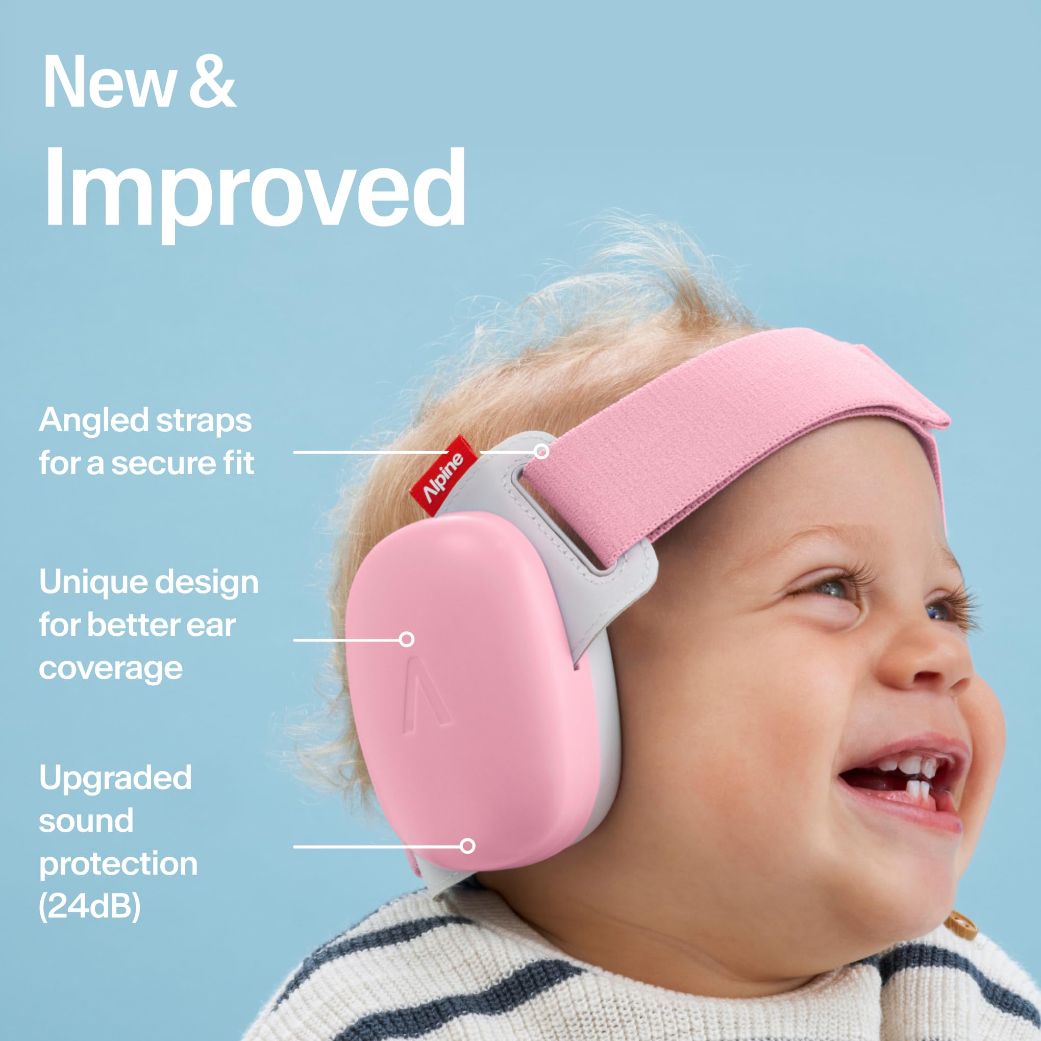 Alpine Muffy Baby Comfort soft earcups cradle delicate ears with gentle noise reduction.