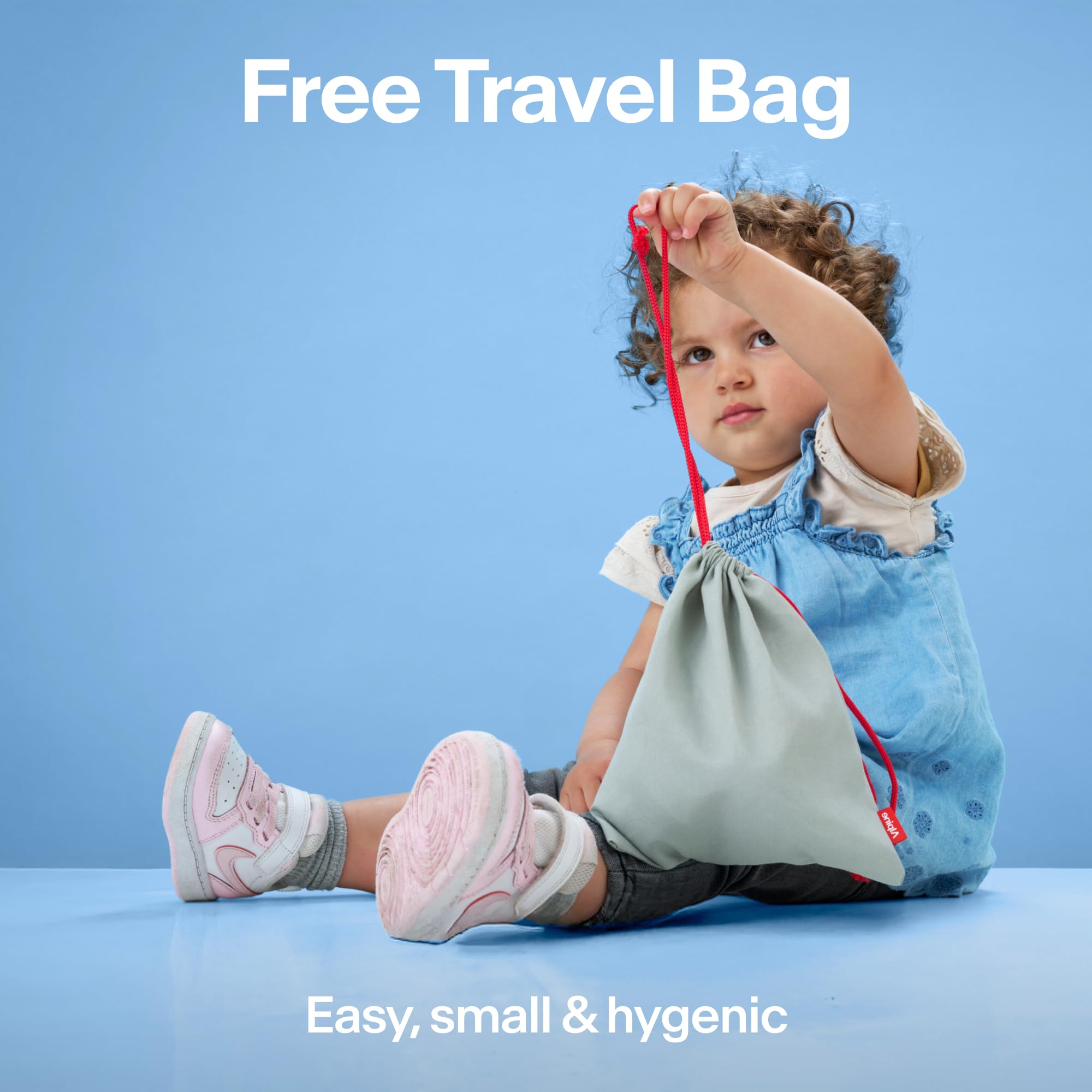 Carrying pouch included with blue Alpine Muffy for easy outings.