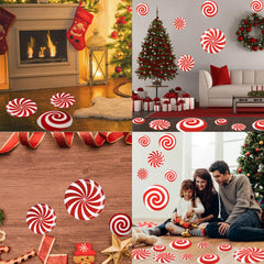 Alpurple peppermint floor decal 8-inch design B great for guiding guests along a candy-themed path.