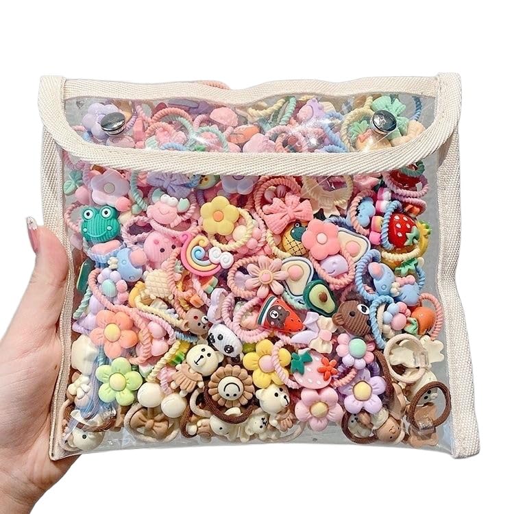ALTALIVA baby hair ties set featuring multicolor designs for easy gentle toddler styling