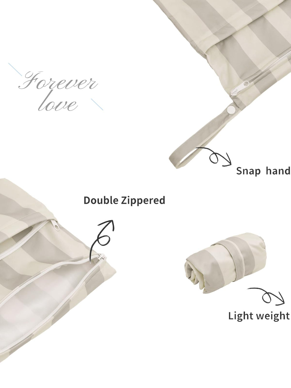 ALVABABY waterproof polyester shields belongings during travel and beach days.