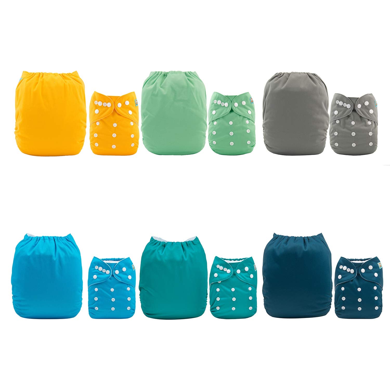 ALVA diaper inserts twelve-pack close-up shows three-layer absorbent design for dry days