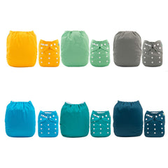 ALVA diaper inserts twelve-pack close-up shows three-layer absorbent design for dry days
