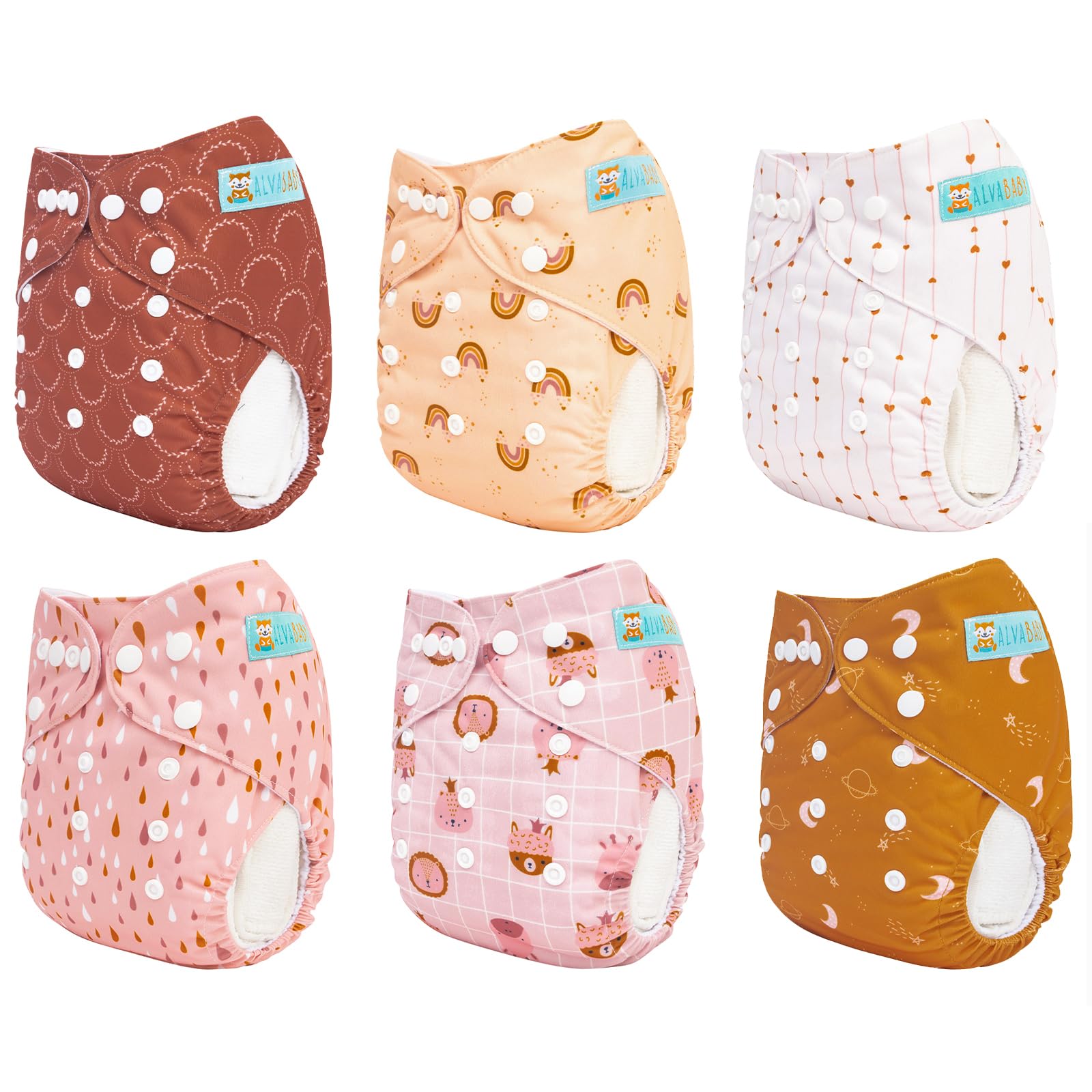 ALVABABY diaper inserts 12-count emphasize absorbent versatility